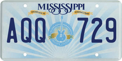 MS license plate AQQ729