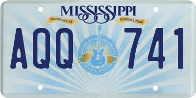MS license plate AQQ741