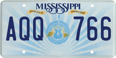 MS license plate AQQ766