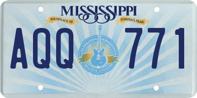 MS license plate AQQ771