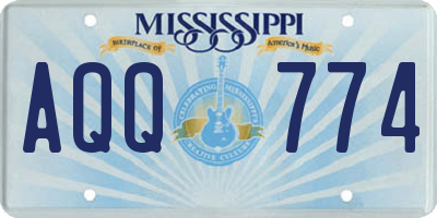 MS license plate AQQ774