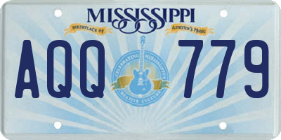 MS license plate AQQ779