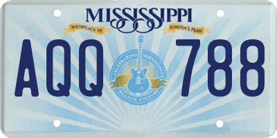 MS license plate AQQ788