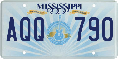MS license plate AQQ790
