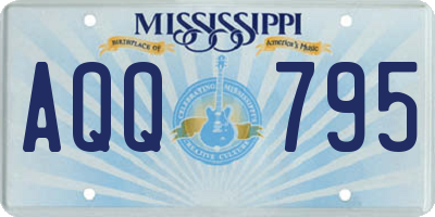 MS license plate AQQ795