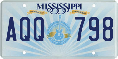 MS license plate AQQ798