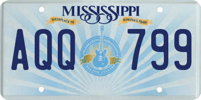MS license plate AQQ799