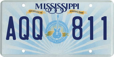 MS license plate AQQ811