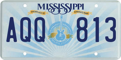 MS license plate AQQ813