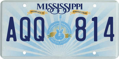 MS license plate AQQ814
