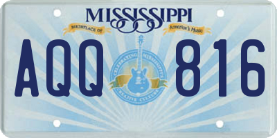 MS license plate AQQ816