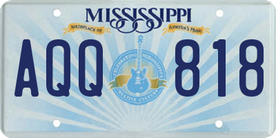 MS license plate AQQ818