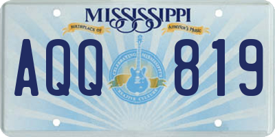 MS license plate AQQ819