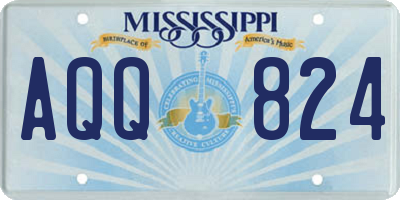 MS license plate AQQ824