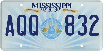 MS license plate AQQ832