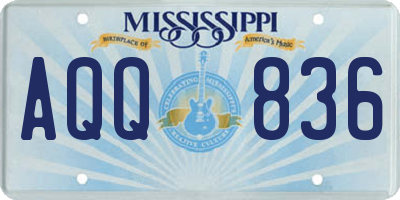 MS license plate AQQ836