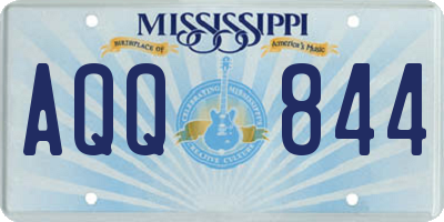MS license plate AQQ844