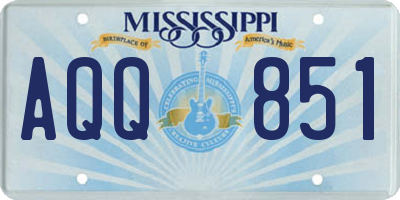 MS license plate AQQ851