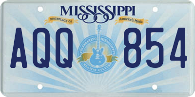MS license plate AQQ854