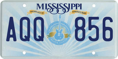 MS license plate AQQ856