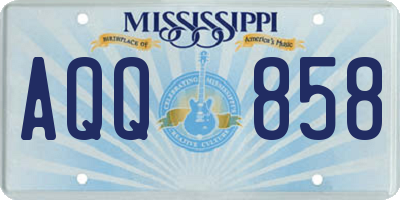 MS license plate AQQ858