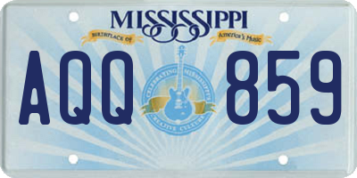 MS license plate AQQ859