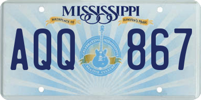 MS license plate AQQ867