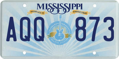 MS license plate AQQ873