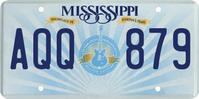 MS license plate AQQ879