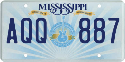 MS license plate AQQ887