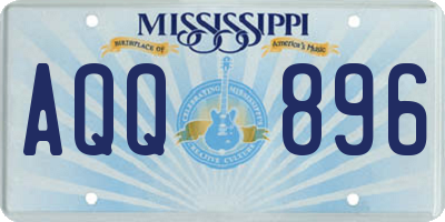 MS license plate AQQ896