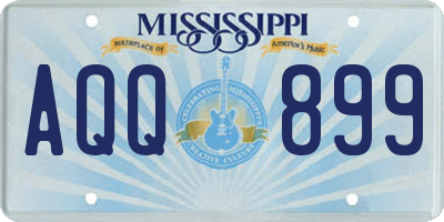 MS license plate AQQ899