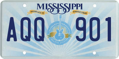MS license plate AQQ901