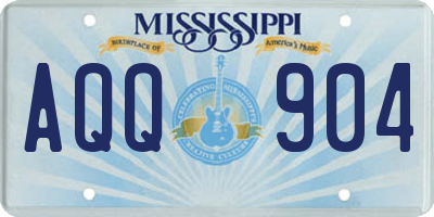 MS license plate AQQ904