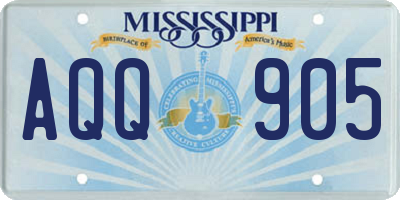 MS license plate AQQ905