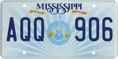 MS license plate AQQ906