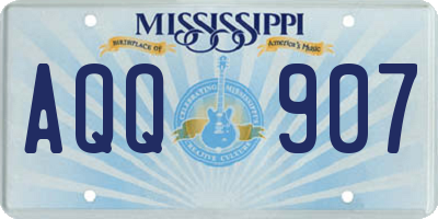 MS license plate AQQ907