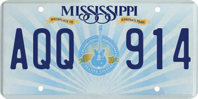 MS license plate AQQ914