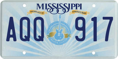 MS license plate AQQ917