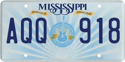 MS license plate AQQ918
