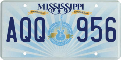 MS license plate AQQ956