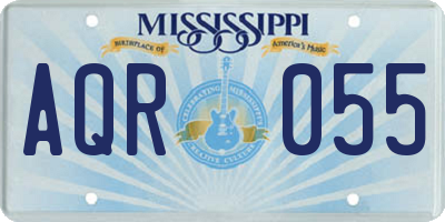 MS license plate AQR055