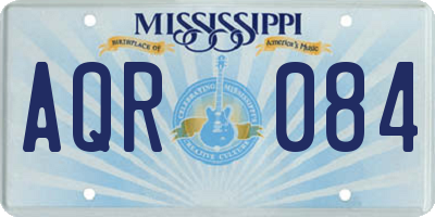MS license plate AQR084