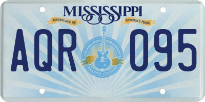 MS license plate AQR095