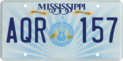 MS license plate AQR157