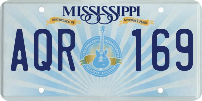 MS license plate AQR169