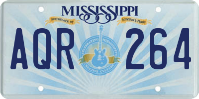 MS license plate AQR264