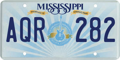 MS license plate AQR282