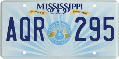 MS license plate AQR295