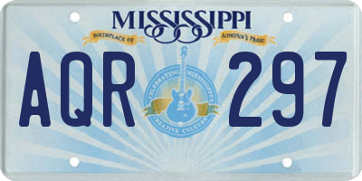 MS license plate AQR297